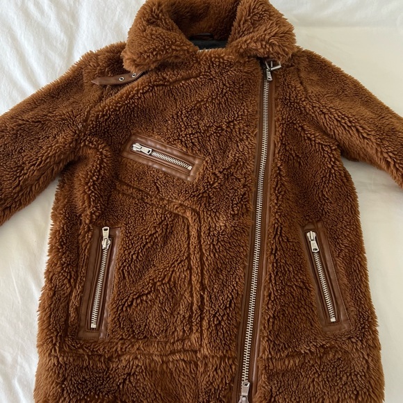 Avec Les Filles Brown Teddy Moto Jacket - Picture 6 of 10